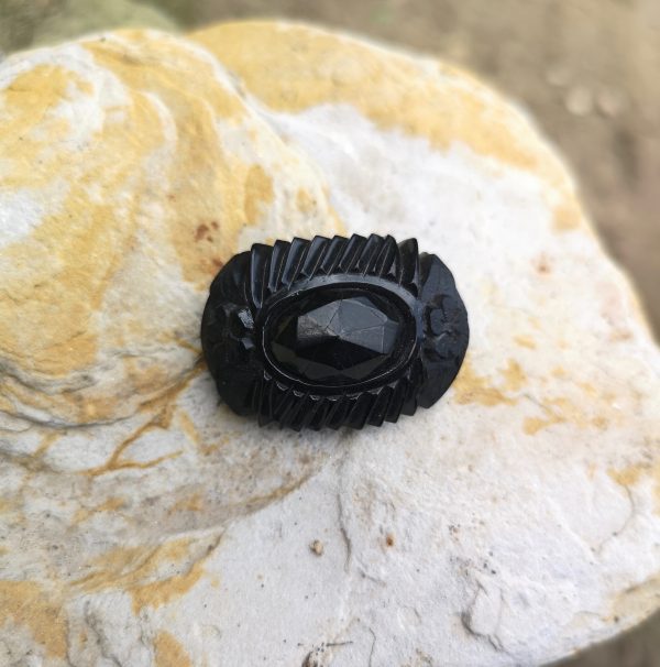 Victorian Whitby Jet brooch.