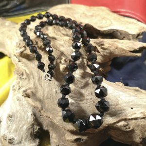 Whitby Jet Antique Facetted Beads