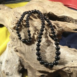 Antique Whitby jet beads