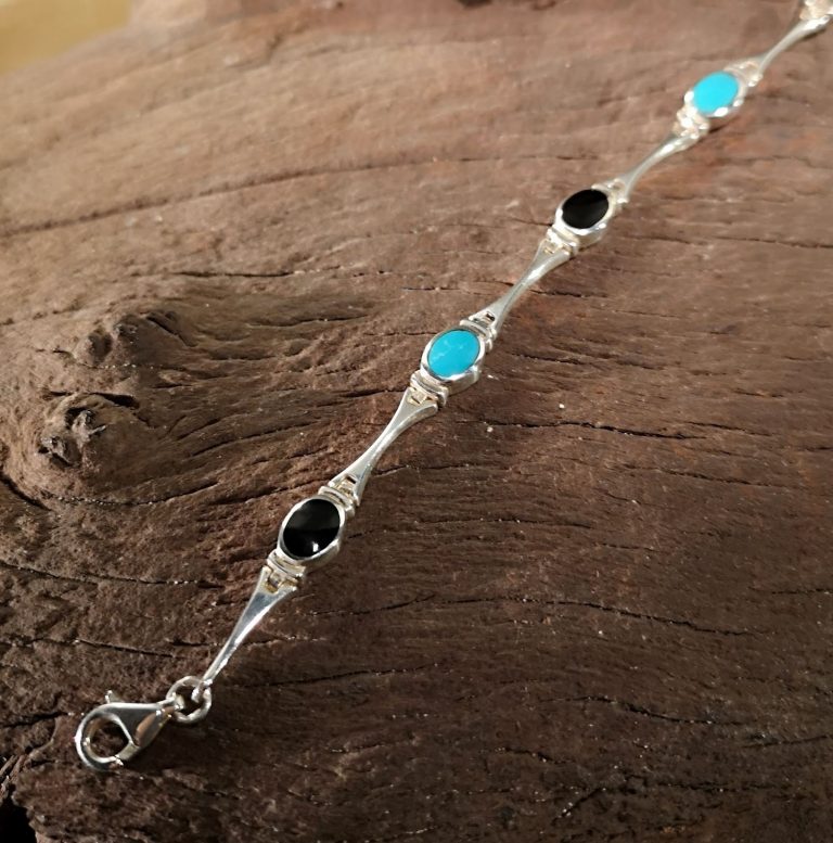 Six stone turquoise bracelet