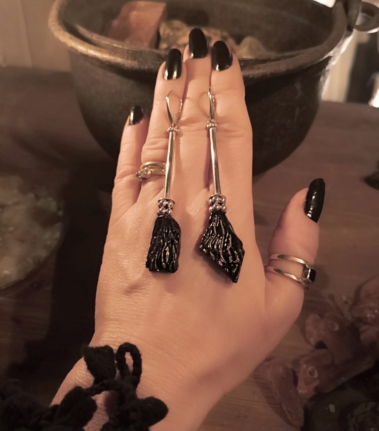 Witches Broom Earrings