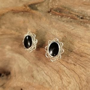 Frill & Rope Whitby Jet Stud Earring