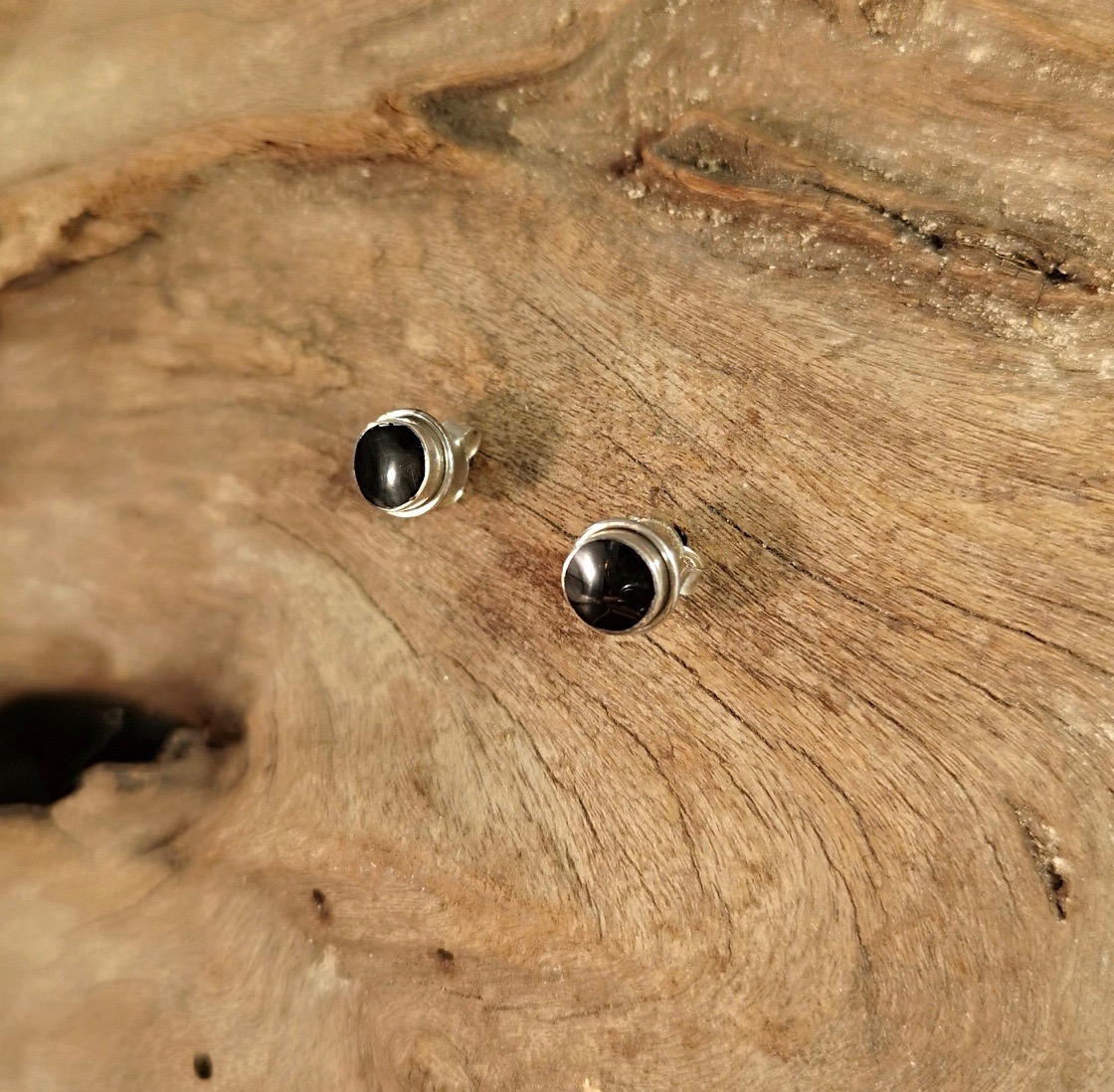 Cute Whitby Jet Studs
