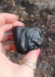 Black stones on the beach black stones found when looking for Whitby Jet
