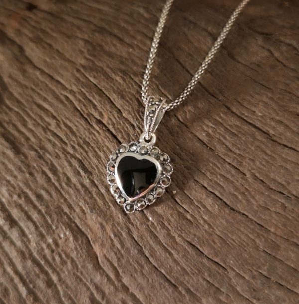 Marcasite Heart Pendant