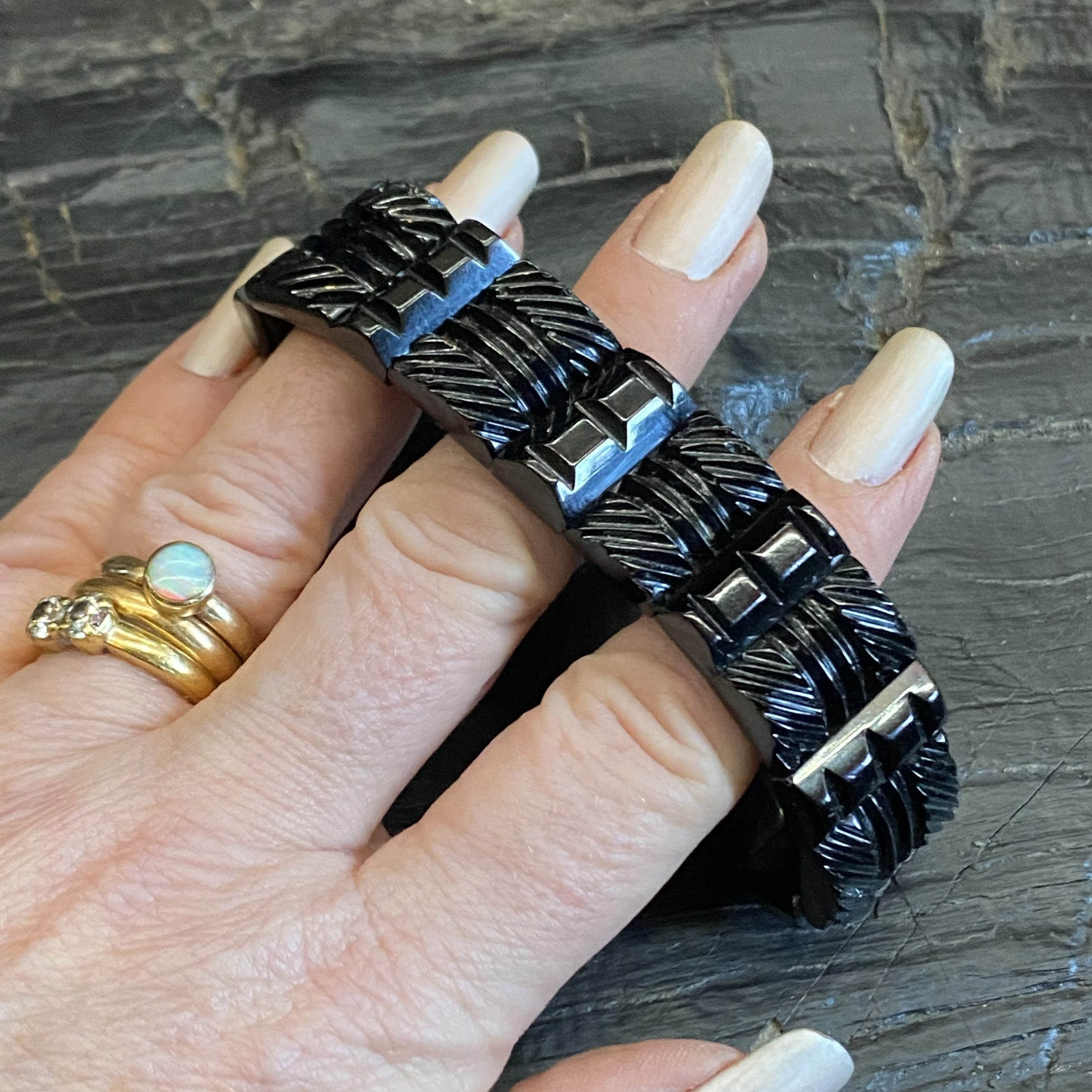 The Alexandra Antique Whitby Jet Bracelet