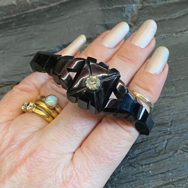 Antique Whitby Jet Bracelet