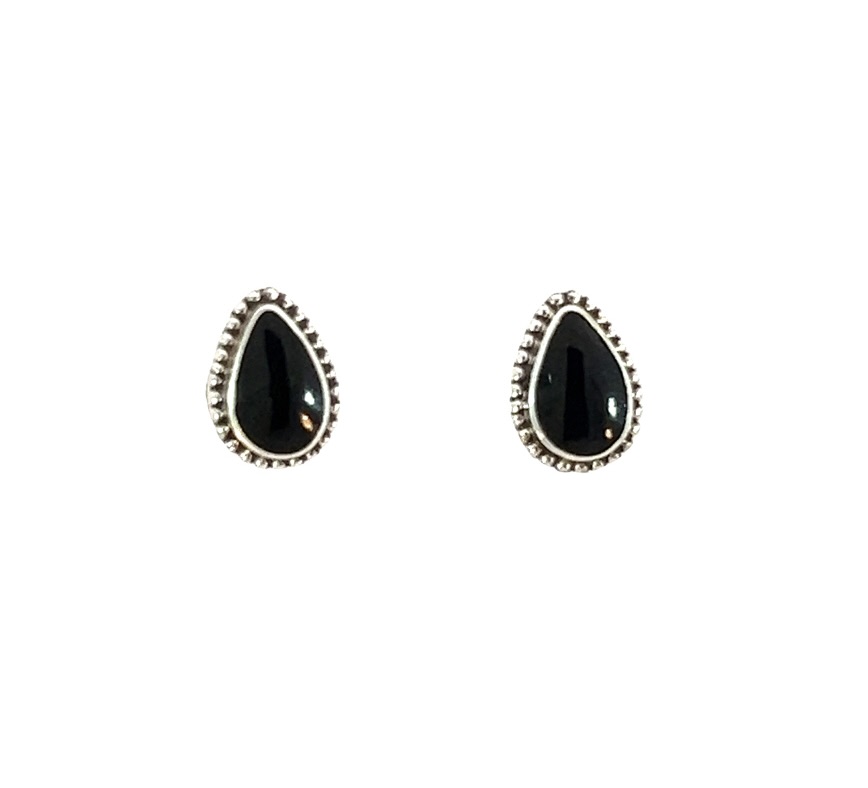 Dotty For You Pear-drop Studs - The Ebor Jetworks