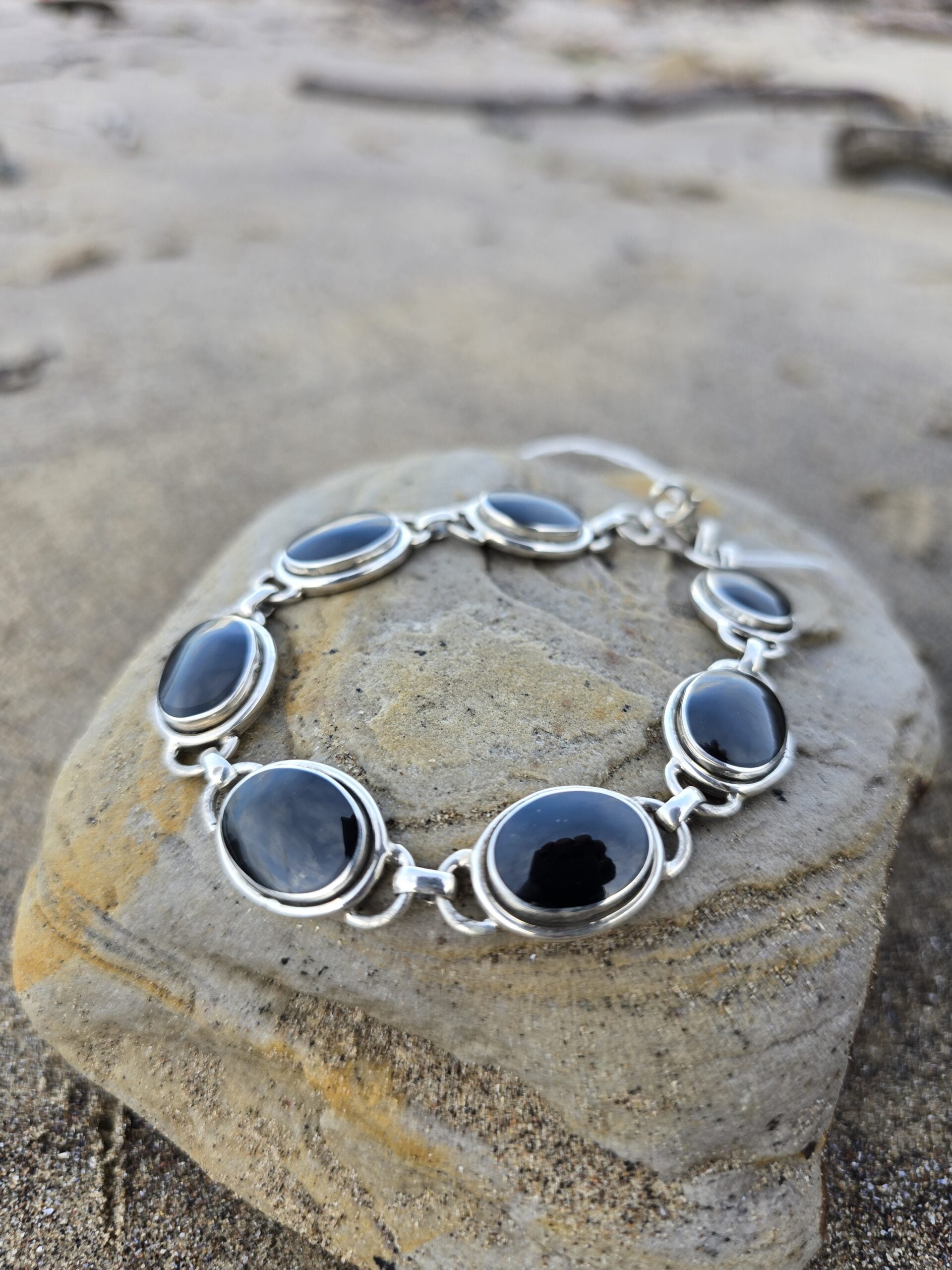 large oval jet bracelet