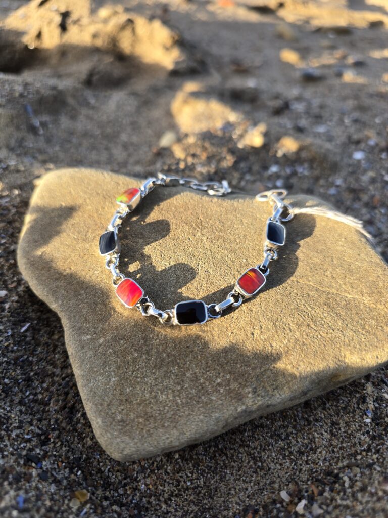 The Black and Red Rectangle Bracelet
