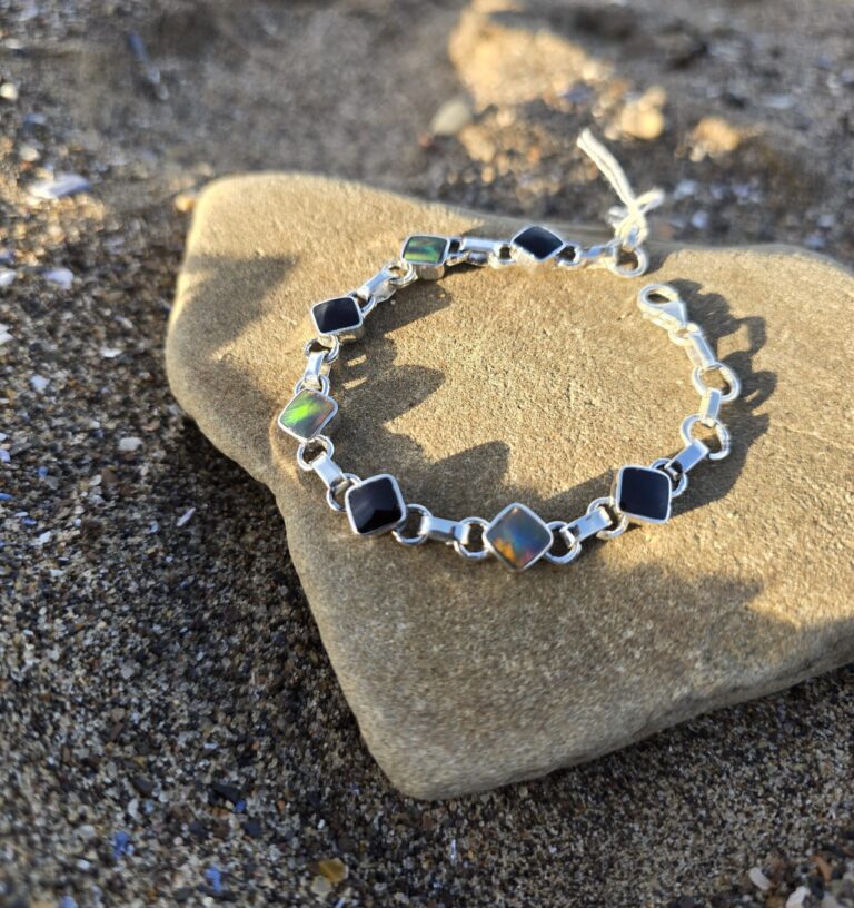 Did Some One Say Jet & Opal-Square Bracelet