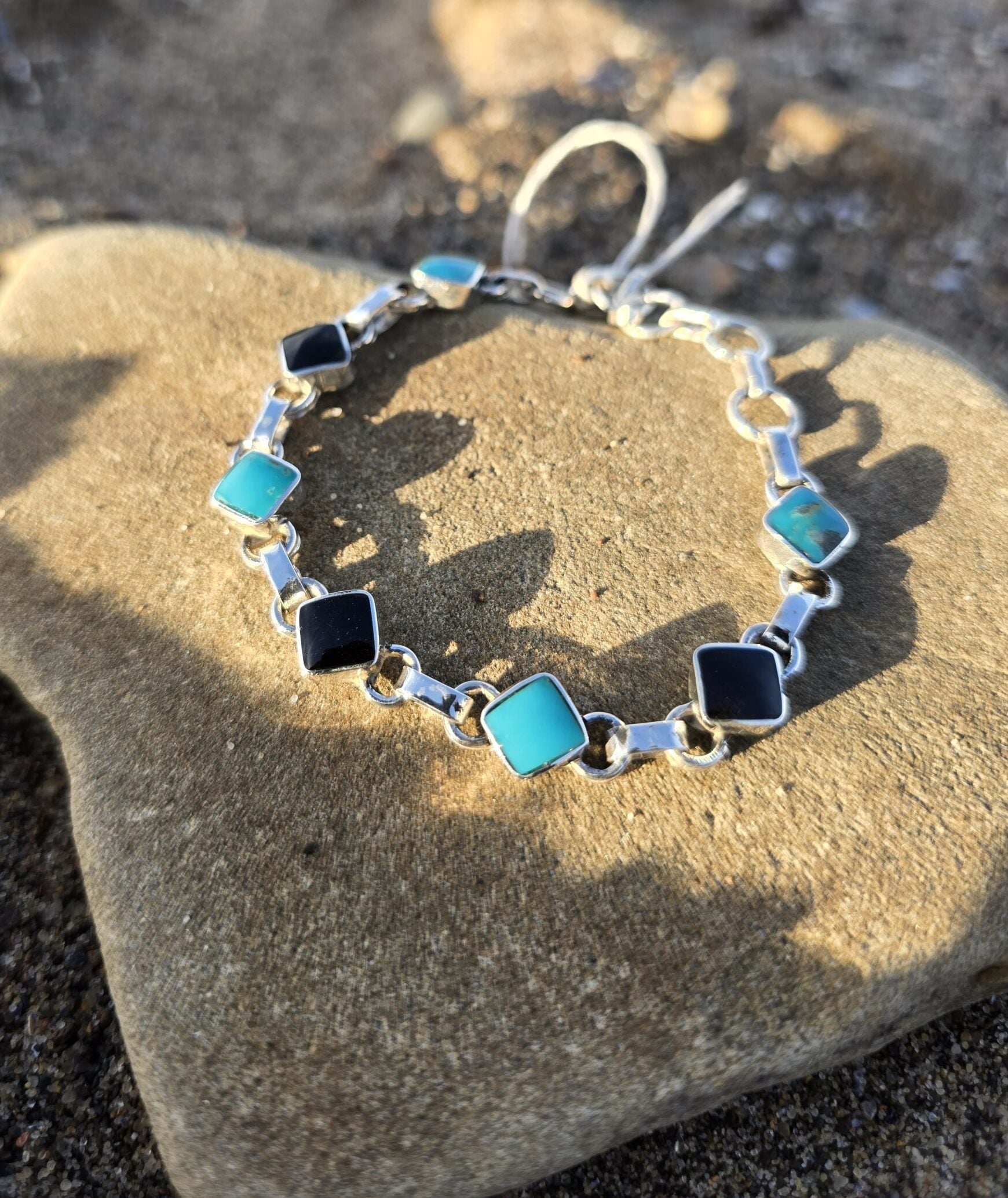 jet and turquoise bracelet